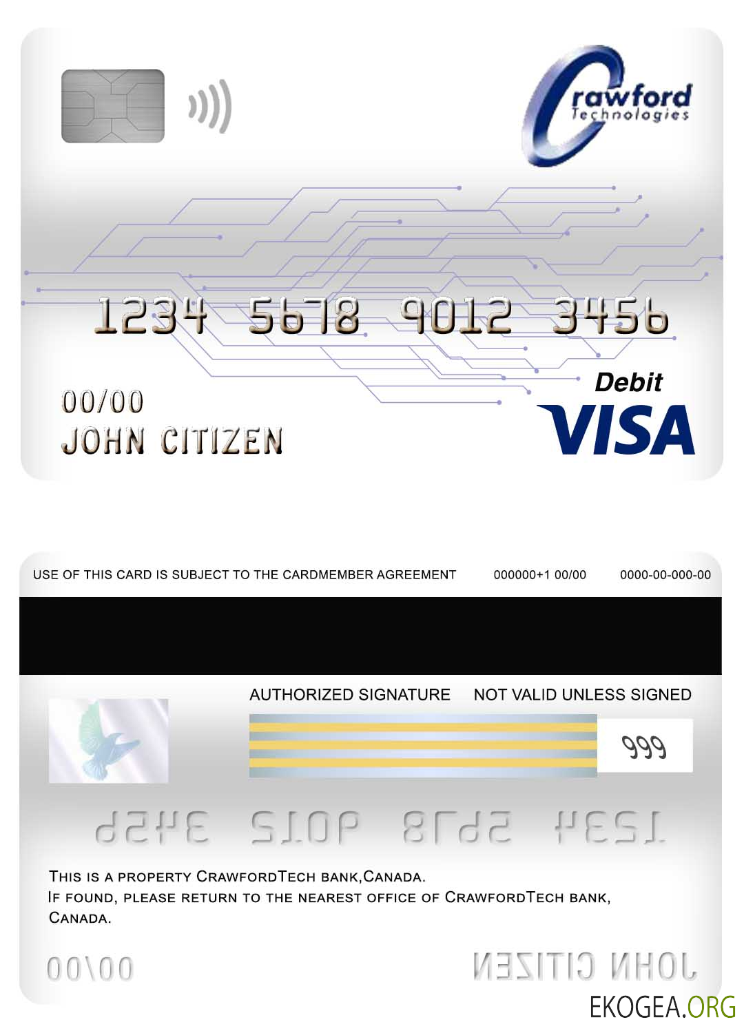 Carte de débit visa bancaire Canada Crawfordtech